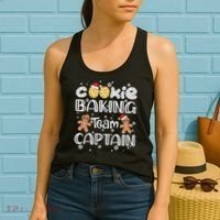 Funny Christmas Cookie Baking Team Captain Gingerbread Xmas Women's Tank Top thumb 2