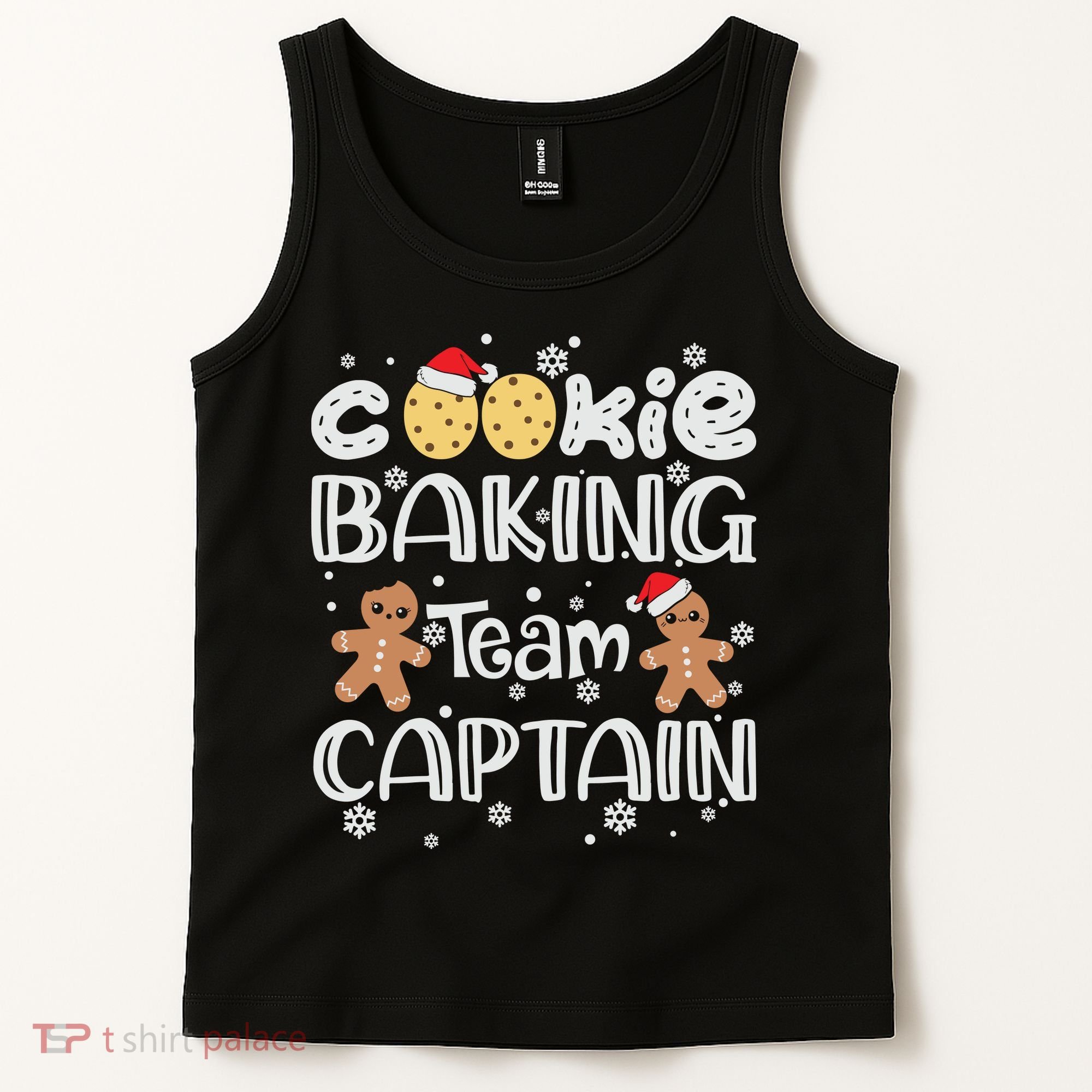 Funny Christmas Cookie Baking Team Captain Gingerbread Xmas Tank Top