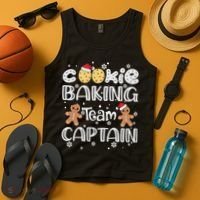 Funny Christmas Cookie Baking Team Captain Gingerbread Xmas Tank Top thumb 4