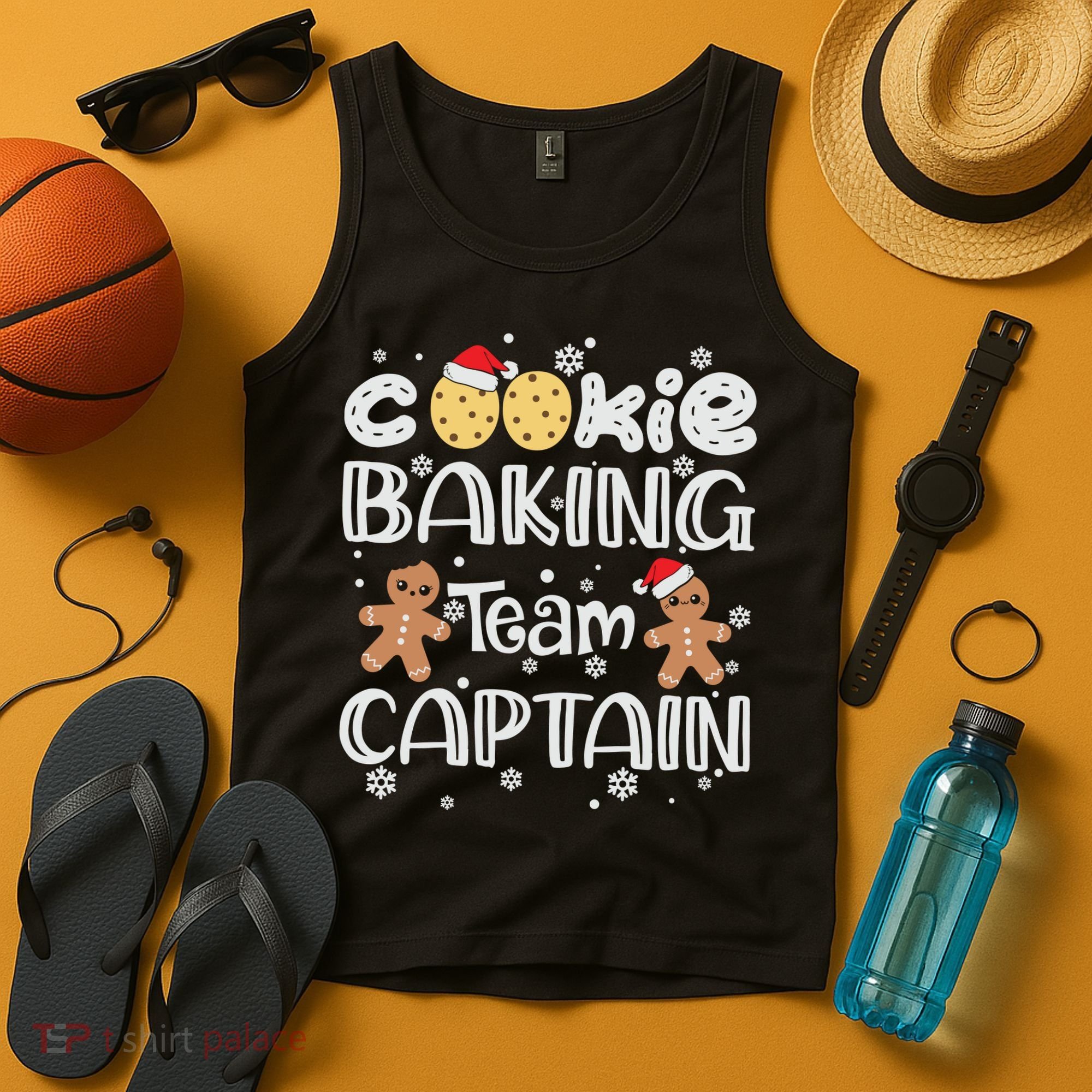 Funny Christmas Cookie Baking Team Captain Gingerbread Xmas Tank Top