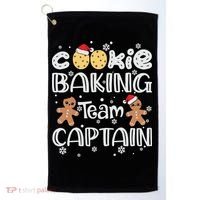 Funny Christmas Cookie Baking Team Captain Gingerbread Xmas Golf Towel thumb 0