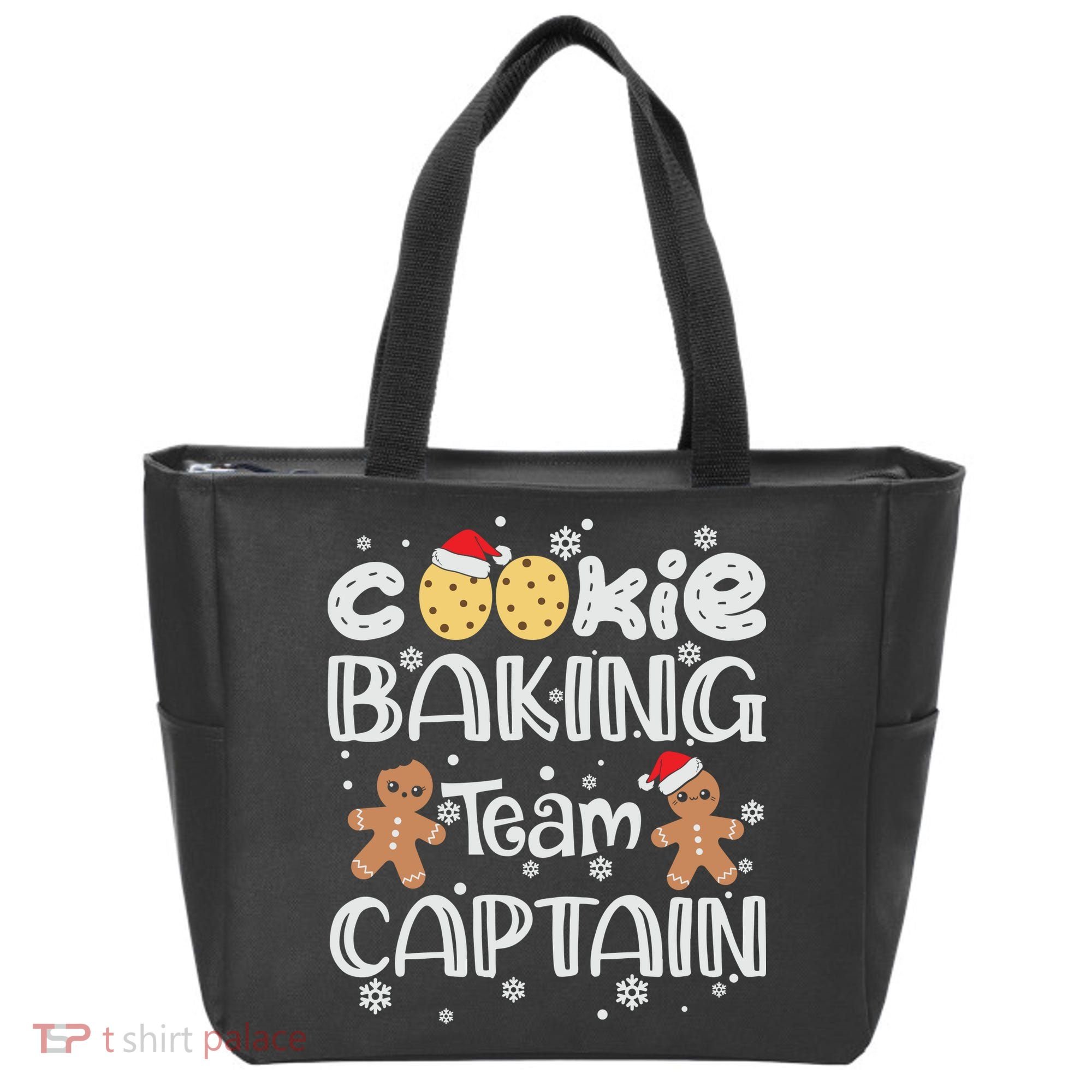 Funny Christmas Cookie Baking Team Captain Gingerbread Xmas Tote Bag
