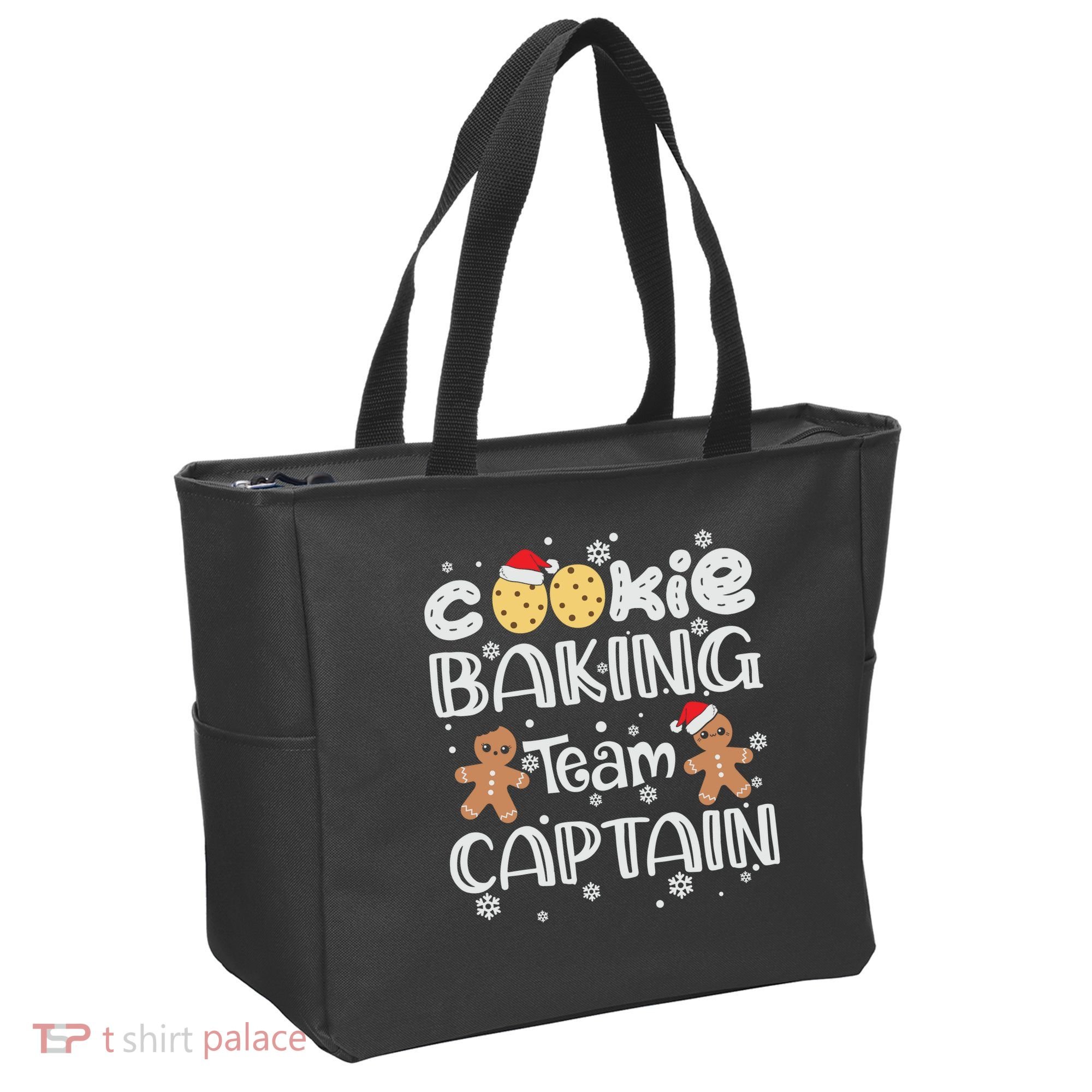 Funny Christmas Cookie Baking Team Captain Gingerbread Xmas Tote Bag