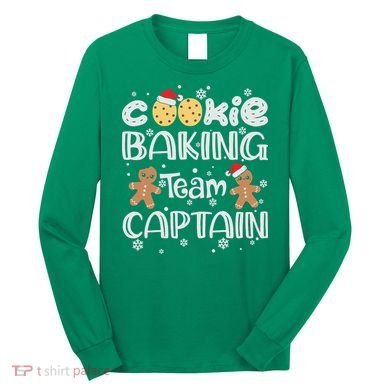 Funny Christmas Cookie Baking Team Captain Gingerbread Xmas Long Sleeve Shirt