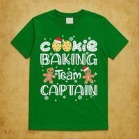 Funny Christmas Cookie Baking Team Captain Gingerbread Xmas T-Shirt thumb 5