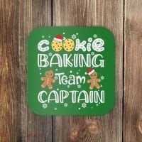 Funny Christmas Cookie Baking Team Captain Gingerbread Xmas Coaster thumb 0