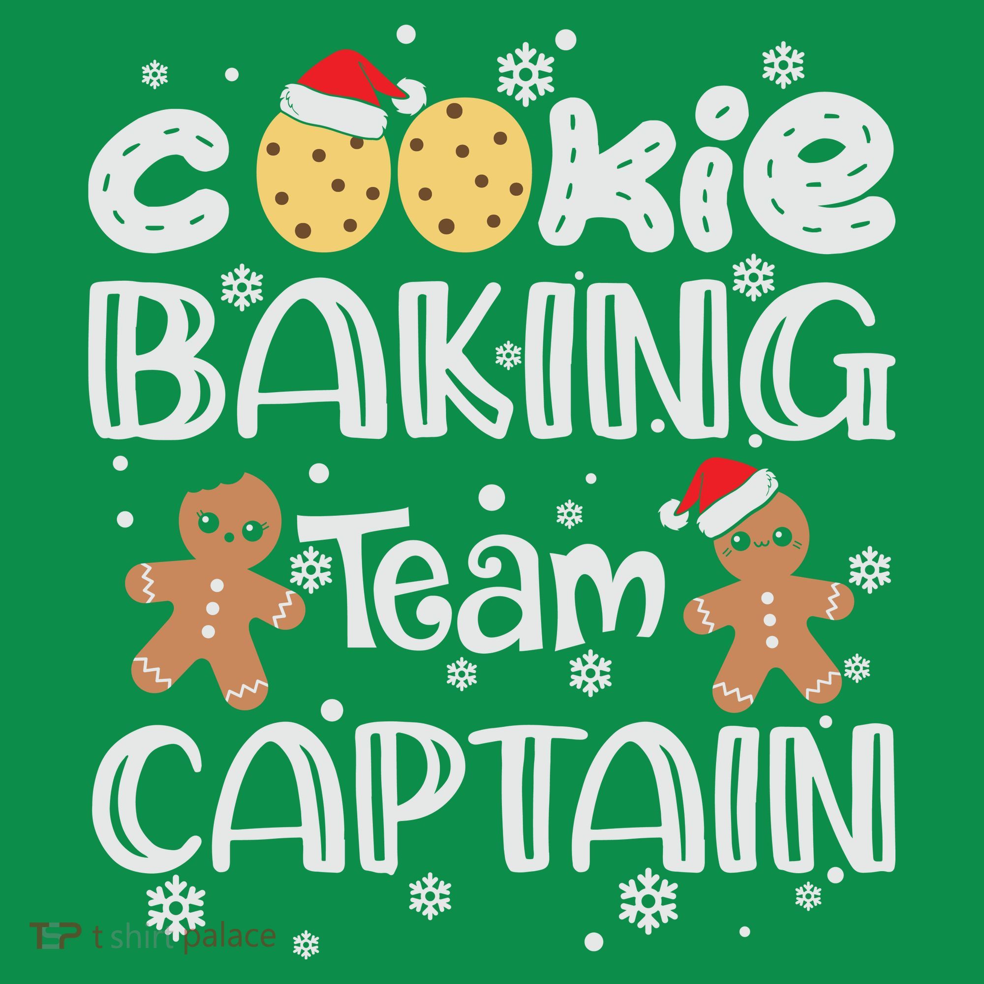 Funny Christmas Cookie Baking Team Captain Gingerbread Xmas Coaster