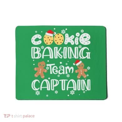 Funny Christmas Cookie Baking Team Captain Gingerbread Xmas Mousepad
