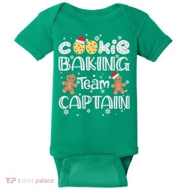 Funny Christmas Cookie Baking Team Captain Gingerbread Xmas Baby Bodysuit