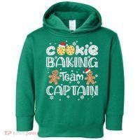 Funny Christmas Cookie Baking Team Captain Gingerbread Xmas Toddler Hoodie thumb 0