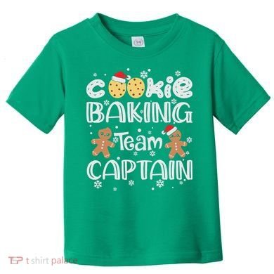 Funny Christmas Cookie Baking Team Captain Gingerbread Xmas Toddler T-Shirt