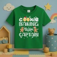 Funny Christmas Cookie Baking Team Captain Gingerbread Xmas Toddler T-Shirt thumb 3