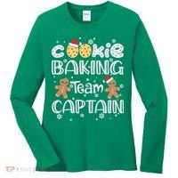 Funny Christmas Cookie Baking Team Captain Gingerbread Xmas Women's Long Sleeve Shirt thumb 0