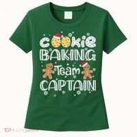Funny Christmas Cookie Baking Team Captain Gingerbread Xmas Women's T-Shirt thumb 0