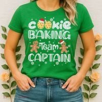 Funny Christmas Cookie Baking Team Captain Gingerbread Xmas Women's T-Shirt thumb 2