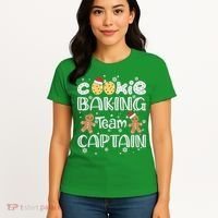 Funny Christmas Cookie Baking Team Captain Gingerbread Xmas Women's T-Shirt thumb 4