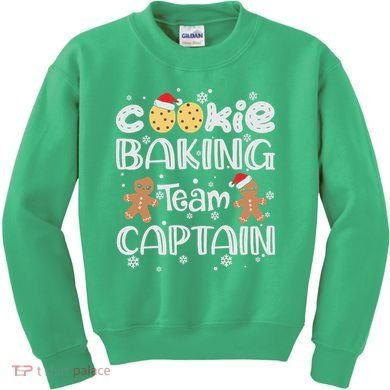 Funny Christmas Cookie Baking Team Captain Gingerbread Xmas Kids Sweatshirt
