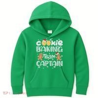 Funny Christmas Cookie Baking Team Captain Gingerbread Xmas Kids Hoodie thumb 0