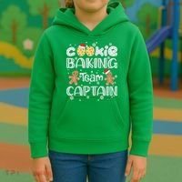 Funny Christmas Cookie Baking Team Captain Gingerbread Xmas Kids Hoodie thumb 3