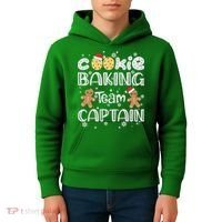 Funny Christmas Cookie Baking Team Captain Gingerbread Xmas Kids Hoodie thumb 4