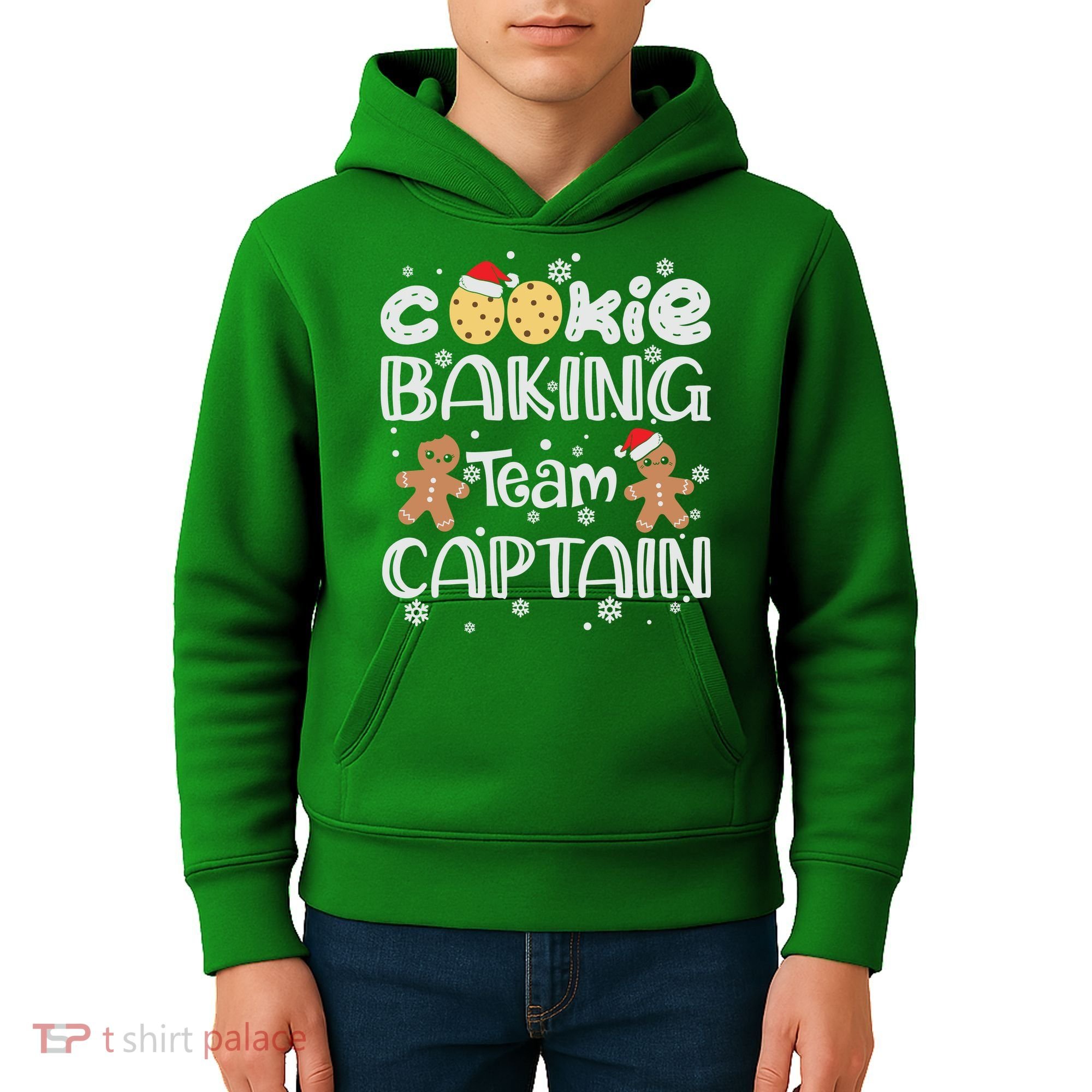 Funny Christmas Cookie Baking Team Captain Gingerbread Xmas Kids Hoodie