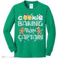 Funny Christmas Cookie Baking Team Captain Gingerbread Xmas Kids Long Sleeve Shirt thumb 0