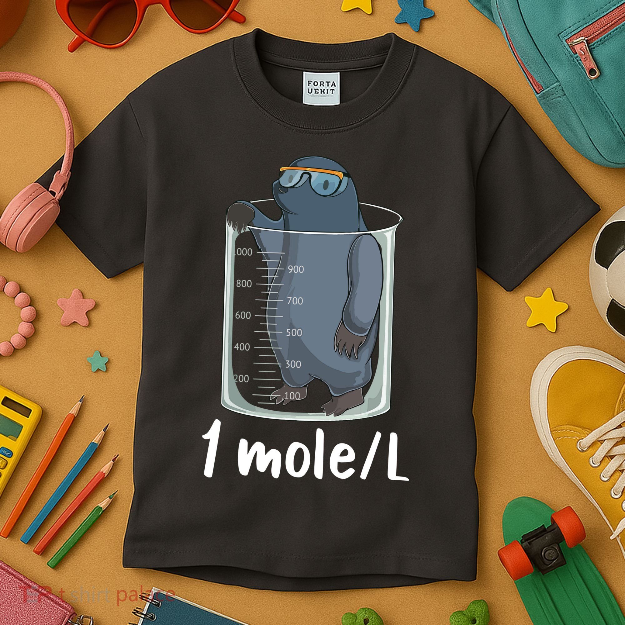 Funny Chemistry Chemist Student Science Teacher Moles Women Kids T-Shirt