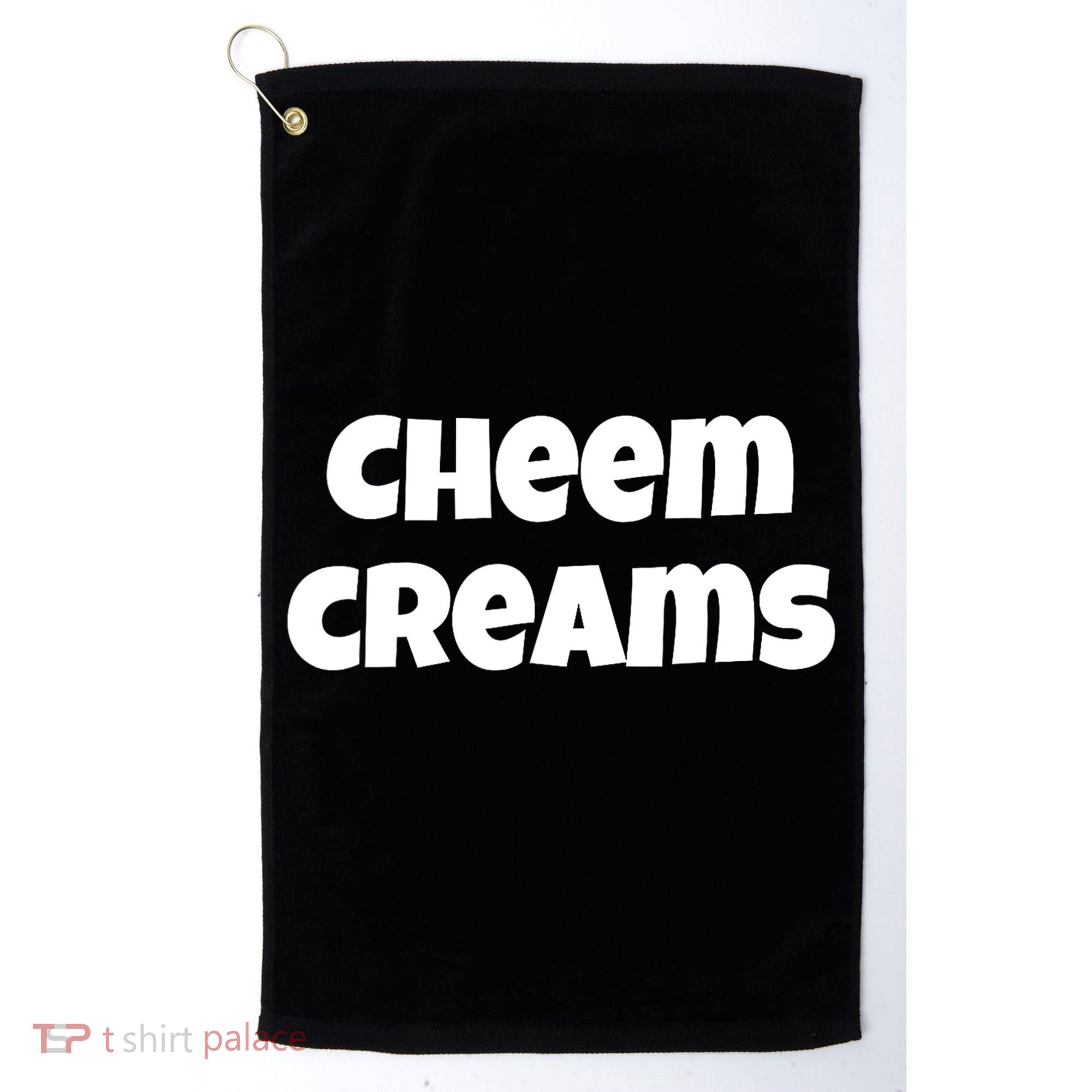 Funny Cheem Creams Novelty Gag Fun Social Media Humor Golf Towel