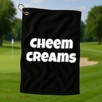 Funny Cheem Creams Novelty Gag Fun Social Media Humor Golf Towel thumb 1