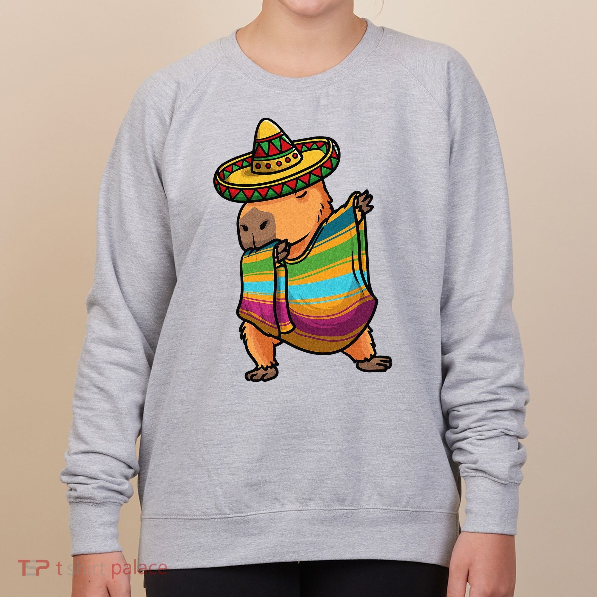 Funny Capybara Cinco De Mayo Rodent Dab Mexican Gift Women's Sweatshirt