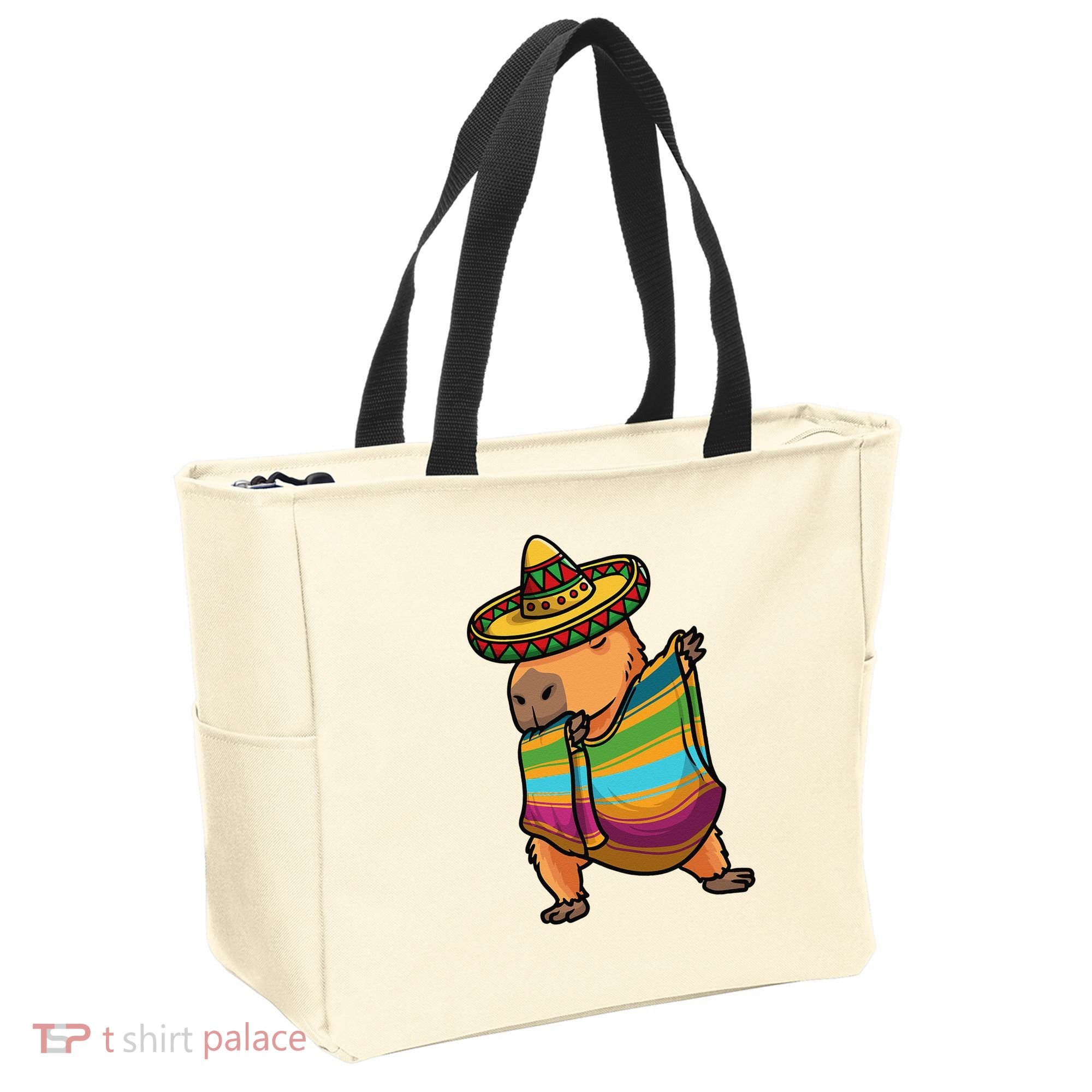 Funny Capybara Cinco De Mayo Rodent Dab Mexican Gift Tote Bag