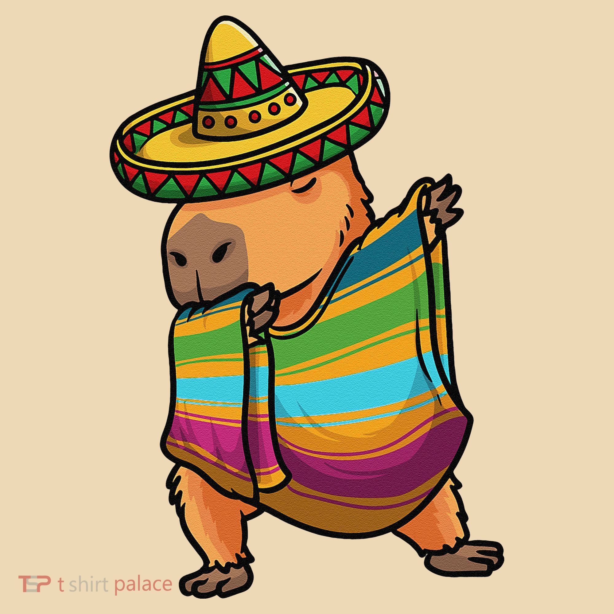 Funny Capybara Cinco De Mayo Rodent Dab Mexican Gift Tote Bag