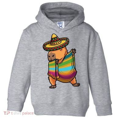 Funny Capybara Cinco De Mayo Rodent Dab Mexican Gift Toddler Hoodie