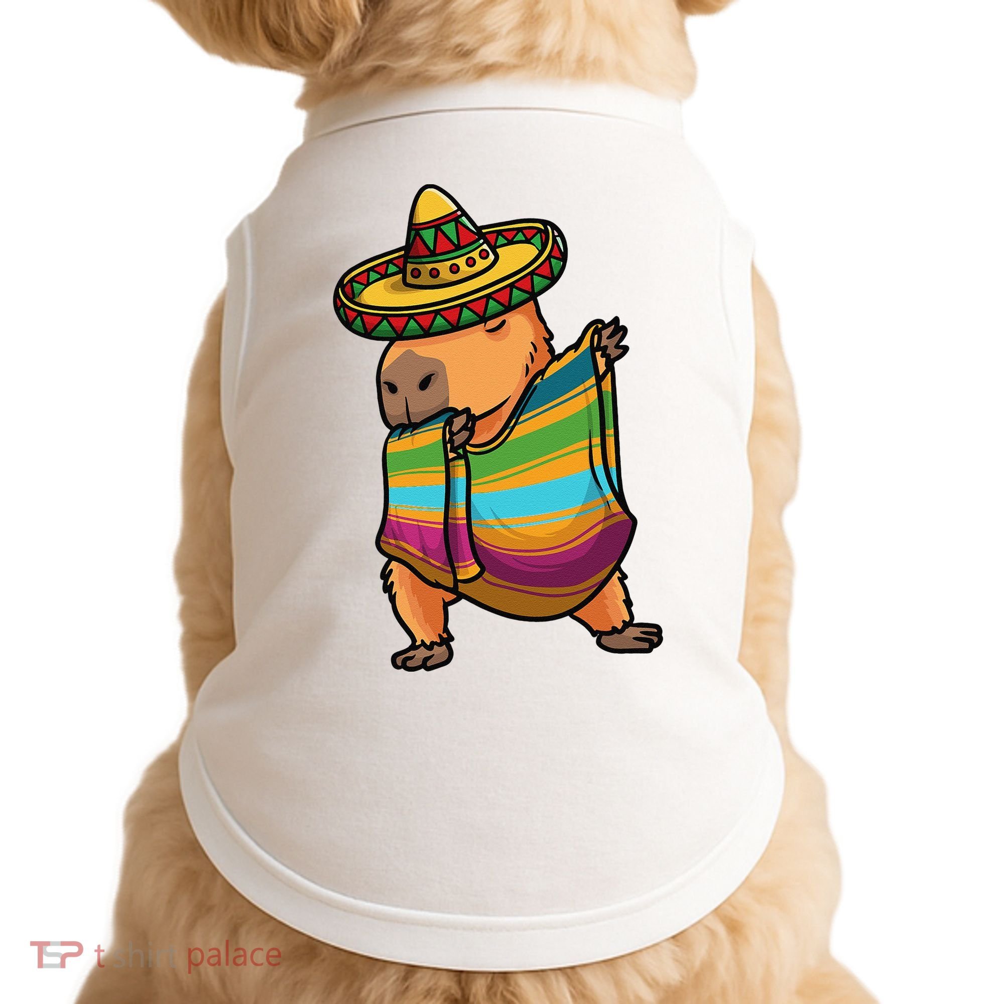 Funny Capybara Cinco De Mayo Rodent Dab Mexican Gift Doggie Tank