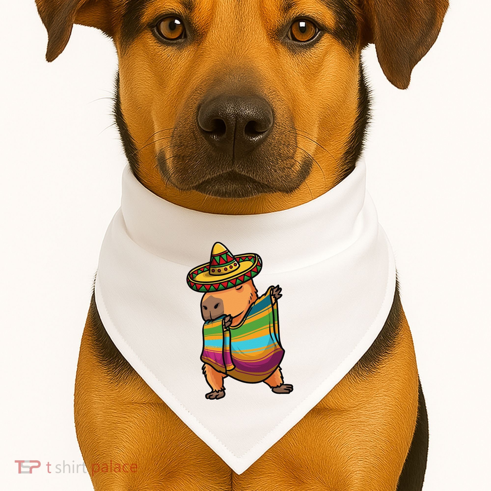 Funny Capybara Cinco De Mayo Rodent Dab Mexican Gift USA-Made Doggie Bandana