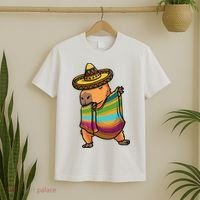 Funny Capybara Cinco De Mayo Rodent Dab Mexican Gift T-Shirt thumb 2