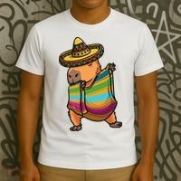 Funny Capybara Cinco De Mayo Rodent Dab Mexican Gift T-Shirt thumb 3