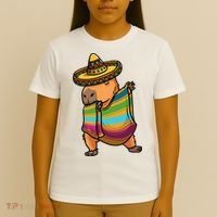 Funny Capybara Cinco De Mayo Rodent Dab Mexican Gift T-Shirt thumb 4