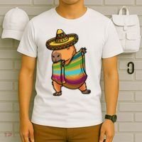 Funny Capybara Cinco De Mayo Rodent Dab Mexican Gift T-Shirt thumb 6