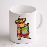 Funny Capybara Cinco De Mayo Rodent Dab Mexican Gift Coffee Mug thumb 1