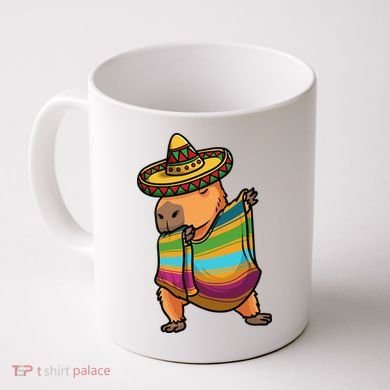 Funny Capybara Cinco De Mayo Rodent Dab Mexican Gift Coffee Mug