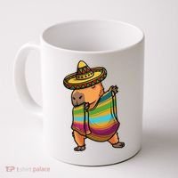 Funny Capybara Cinco De Mayo Rodent Dab Mexican Gift Coffee Mug thumb 0