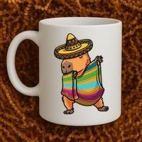 Funny Capybara Cinco De Mayo Rodent Dab Mexican Gift Coffee Mug thumb 2