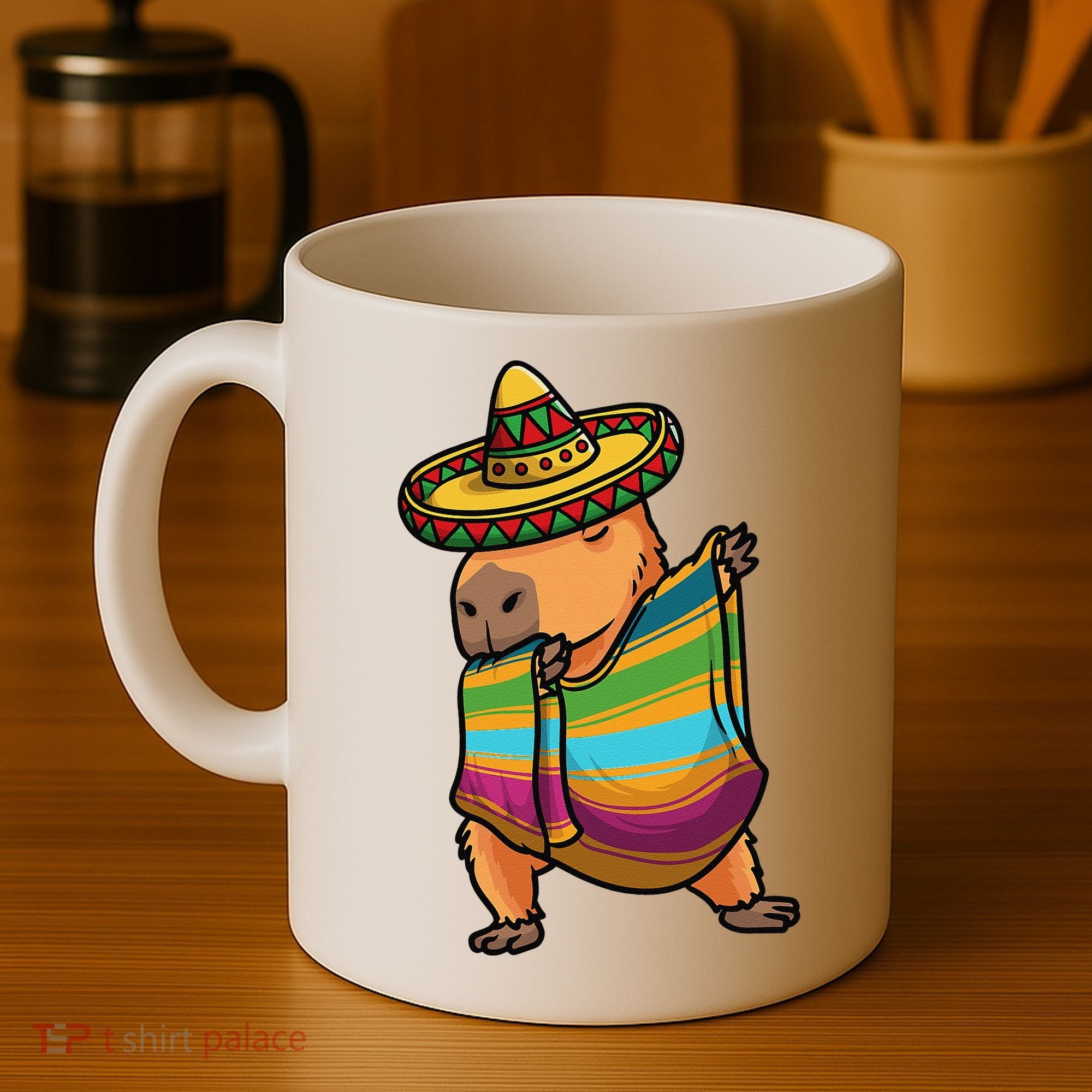 Funny Capybara Cinco De Mayo Rodent Dab Mexican Gift Coffee Mug