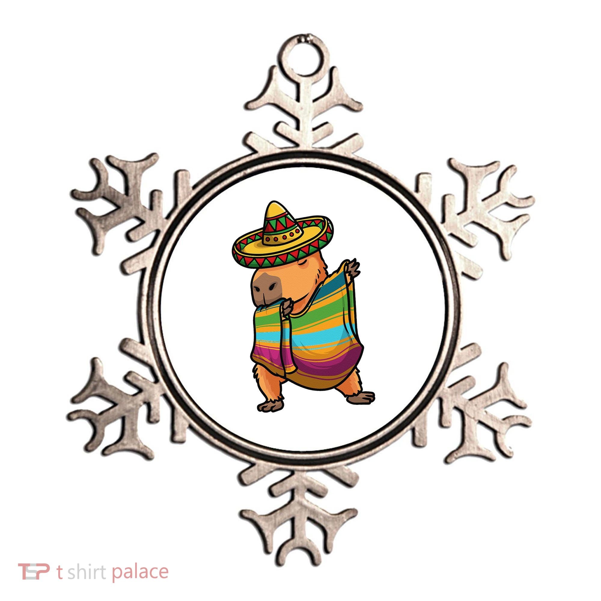 Funny Capybara Cinco De Mayo Rodent Dab Mexican Gift Ornament