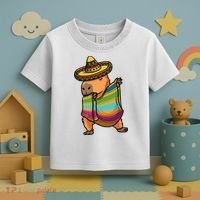 Funny Capybara Cinco De Mayo Rodent Dab Mexican Gift Toddler T-Shirt thumb 3