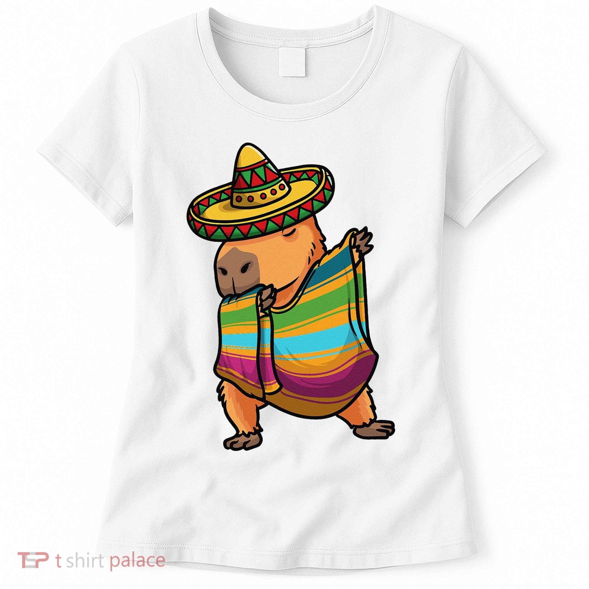 Funny Capybara Cinco De Mayo Rodent Dab Mexican Gift Women's T-Shirt