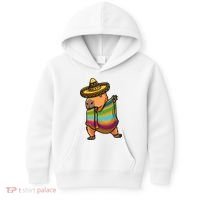 Funny Capybara Cinco De Mayo Rodent Dab Mexican Gift Kids Hoodie thumb 0