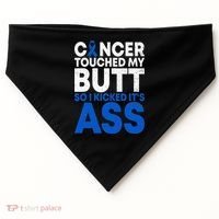 Funny Colon Cancer Survivor Cancer Awareness Ribbon USA-Made Doggie Bandana thumb 0