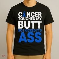 Funny Colon Cancer Survivor Cancer Awareness Ribbon T-Shirt thumb 3